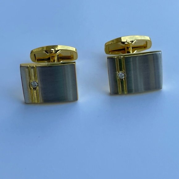 Cuff Links Gold/Silver Tone Fashion Cuff Links Men Jewelry New - Picture 3 of 10